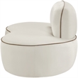 Bowery Hill Contemporary Cream Durable Velvet Upholstered Chair