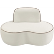 Bowery Hill Contemporary Cream Durable Velvet Upholstered Chair