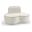 Bowery Hill Contemporary Cream Durable Velvet Upholstered Chair
