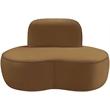 Bowery Hill Contemporary Saddle Durable Velvet Upholstered Chair
