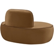 Bowery Hill Contemporary Saddle Durable Velvet Upholstered Chair