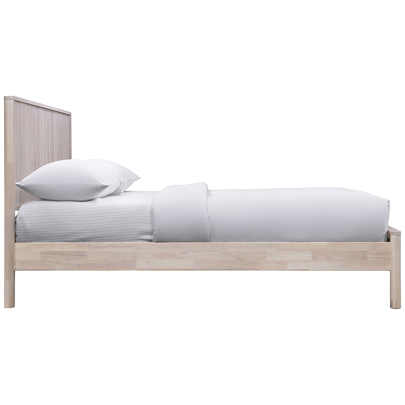 Bowery Hill Mid-Century Modern Rich Natural Solid Wood Full Bed