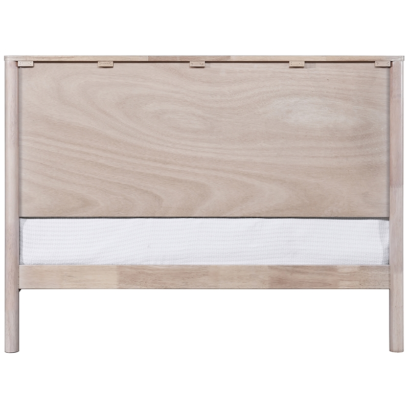Bowery Hill Mid-Century Modern Rich Natural Solid Wood Full Bed