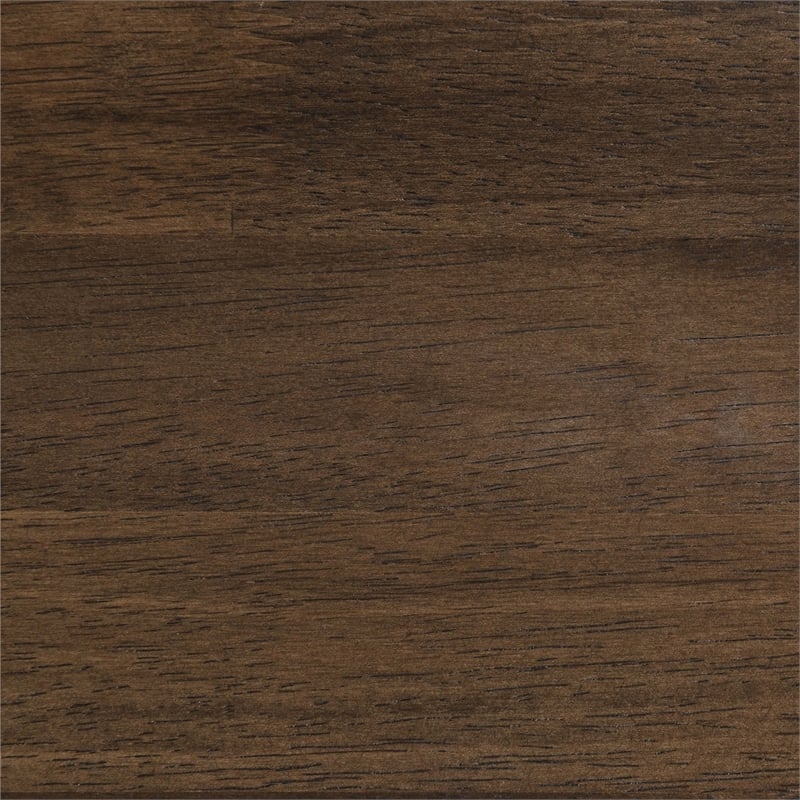 Bowery Hill Mid-Century Modern Rich Walnut Solid Wood King Bed