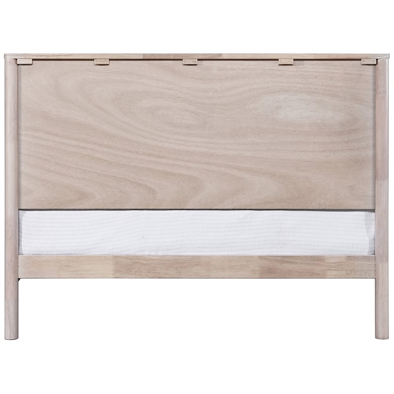 Bowery Hill Mid-Century Modern Rich Natural Solid Wood Queen Bed