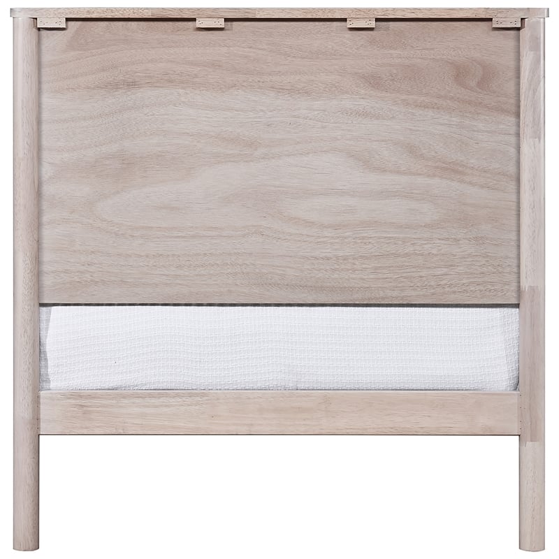 Bowery Hill Mid-Century Modern Rich Natural Solid Wood Twin Bed