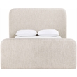 Bowery Hill Contemporary Beige Linen Textured Fabric Full Bed