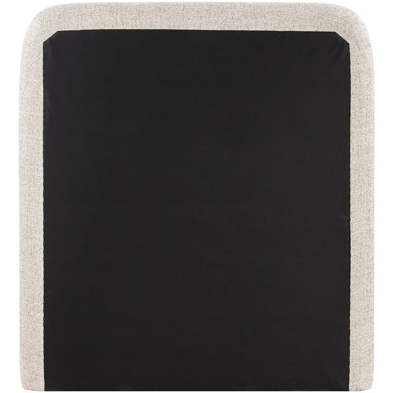 Bowery Hill Contemporary Beige Linen Textured Fabric Twin Bed
