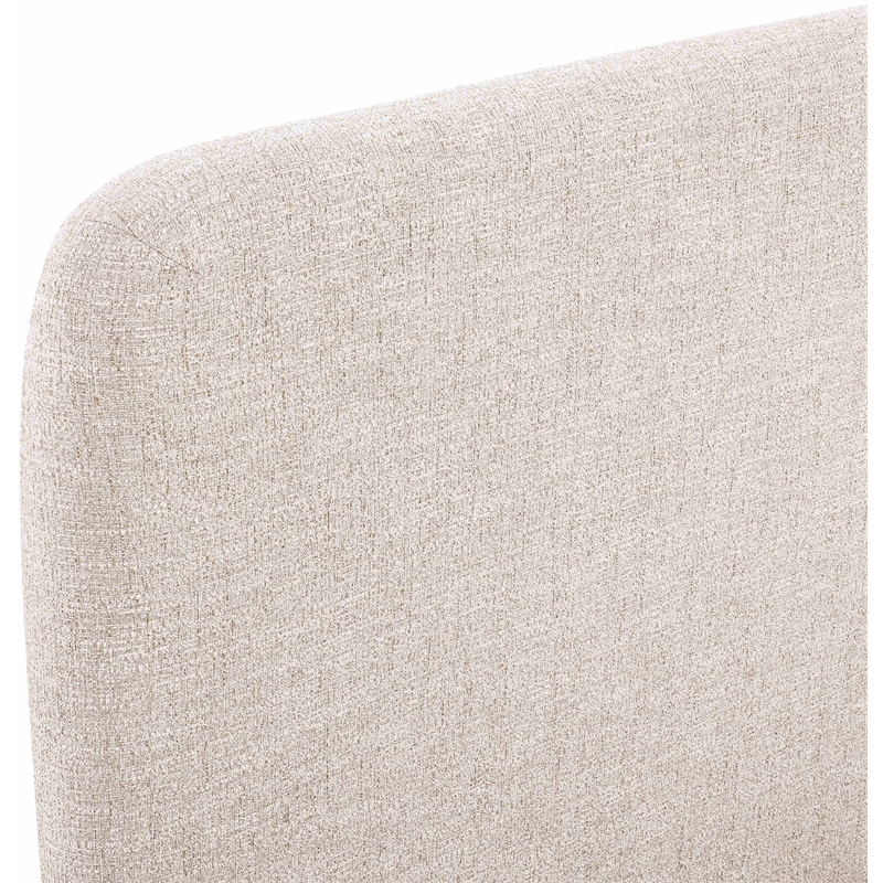 Bowery Hill Contemporary Beige Linen Textured Fabric Twin Bed