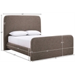 Bowery Hill Contemporary Brown Linen Textured Fabric Full Bed