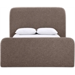Bowery Hill Contemporary Brown Linen Textured Fabric Full Bed