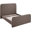 Bowery Hill Contemporary Brown Linen Textured Fabric Full Bed