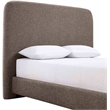 Bowery Hill Contemporary Brown Linen Textured Fabric Full Bed