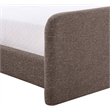 Bowery Hill Contemporary Brown Linen Textured Fabric Full Bed