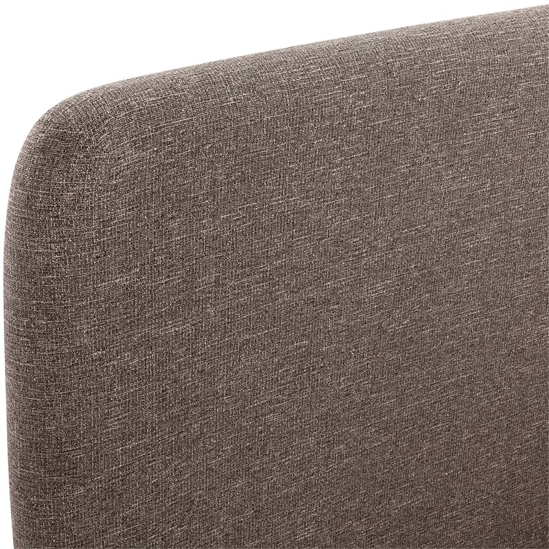Bowery Hill Contemporary Brown Linen Textured Fabric Full Bed
