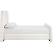 Bowery Hill Contemporary Cream Linen Textured Fabric Full Bed