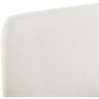 Bowery Hill Contemporary Cream Linen Textured Fabric Queen Bed