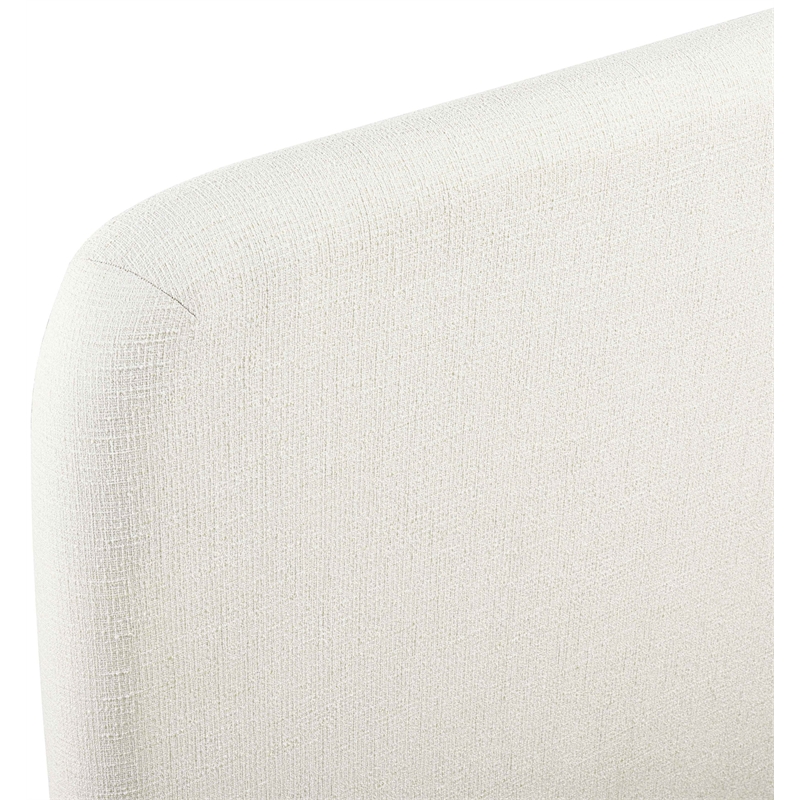 Bowery Hill Contemporary Cream Linen Textured Fabric Twin Bed