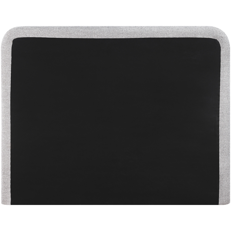 Bowery Hill Contemporary Grey Linen Textured Fabric Full Bed