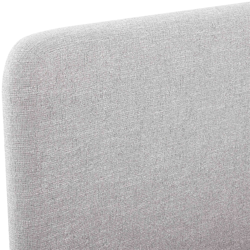 Bowery Hill Contemporary Grey Linen Textured Fabric King Bed