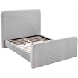 Bowery Hill Contemporary Grey Linen Textured Fabric Queen Bed