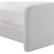 Bowery Hill Contemporary Grey Linen Textured Fabric Queen Bed