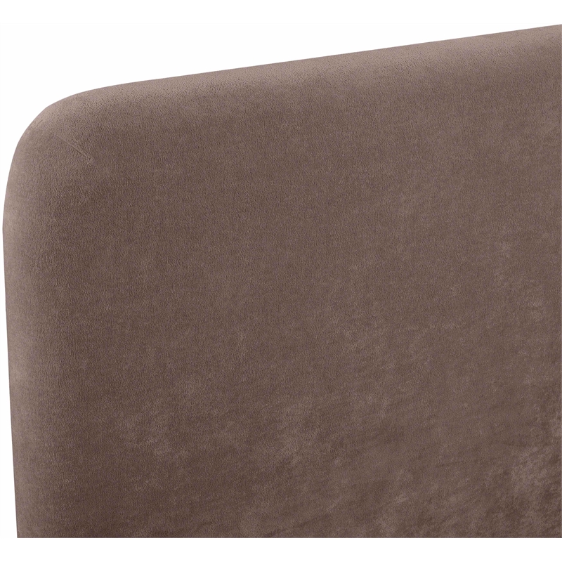 Bowery Hill Contemporary Soft Brown Chenille Fabric Full Bed
