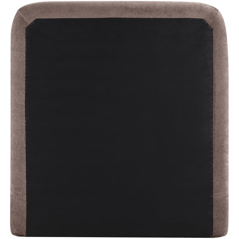 Bowery Hill Contemporary Soft Brown Chenille Fabric Twin Bed