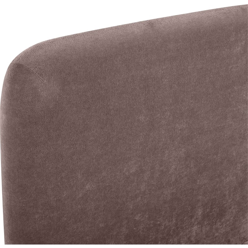 Bowery Hill Contemporary Soft Brown Chenille Fabric Twin Bed
