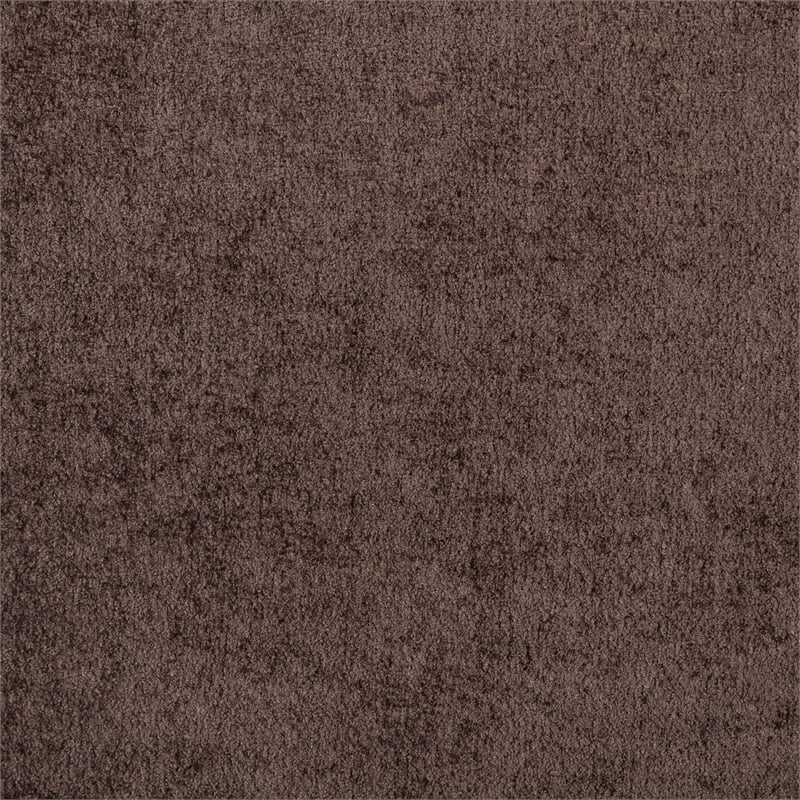 Bowery Hill Contemporary Soft Brown Chenille Fabric Twin Bed