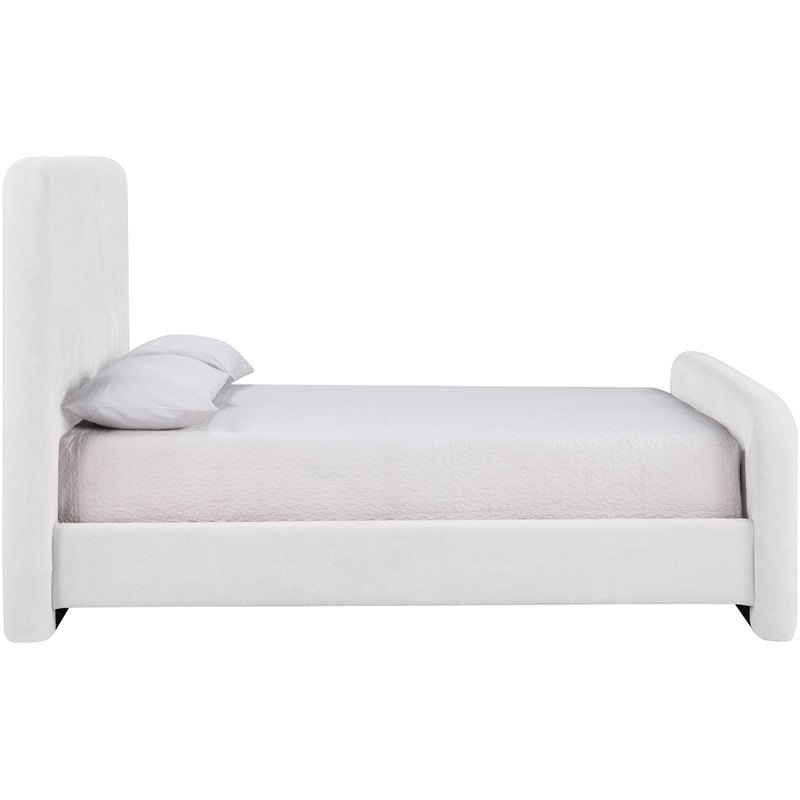 Bowery Hill Contemporary Soft Cream Chenille Fabric Full Bed