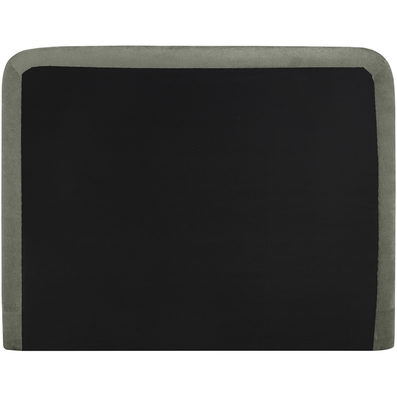 Bowery Hill Contemporary Soft Green Chenille Fabric King Bed