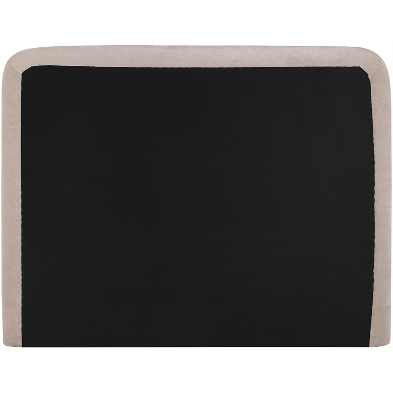 Bowery Hill Contemporary Soft Taupe Chenille Fabric King Bed