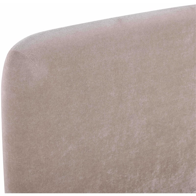 Bowery Hill Contemporary Soft Taupe Chenille Fabric King Bed