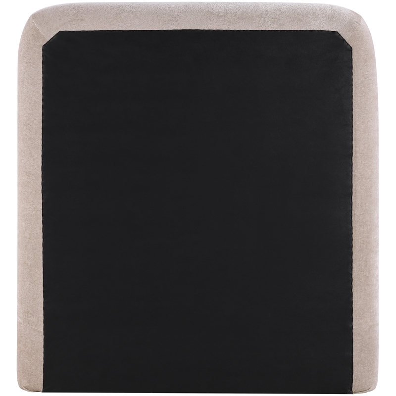 Bowery Hill Contemporary Soft Taupe Chenille Fabric Twin Bed