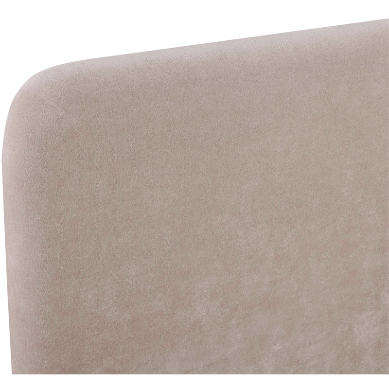 Bowery Hill Contemporary Soft Taupe Chenille Fabric Twin Bed