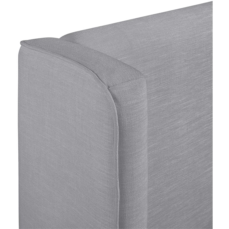Bowery Hill Contemporary Grey Linen Textured Fabric Upholstered Full Bed