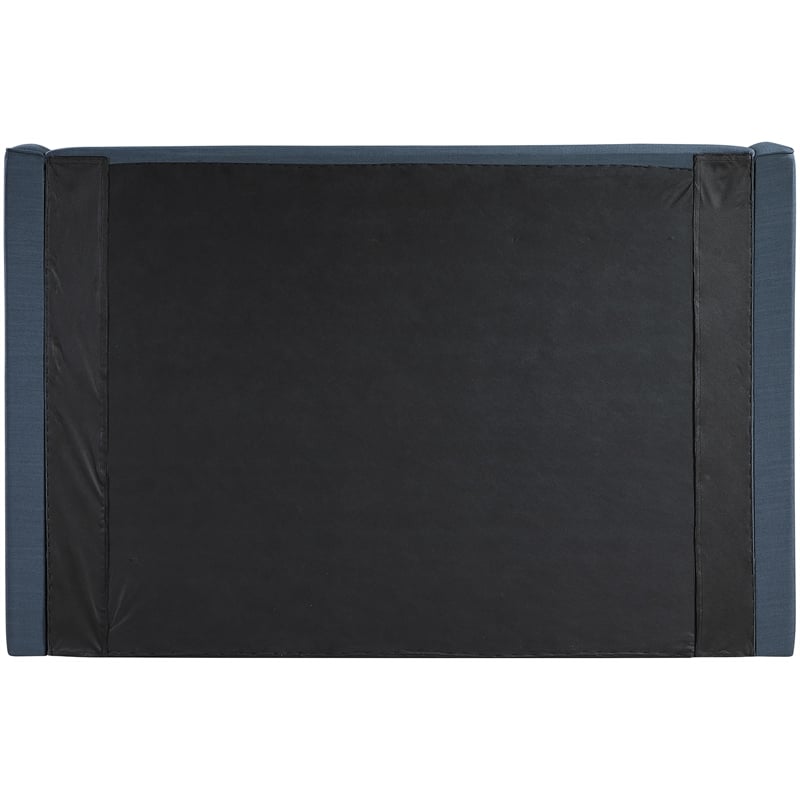 Bowery Hill Contemporary Navy Linen Textured Fabric Upholstered Full Bed