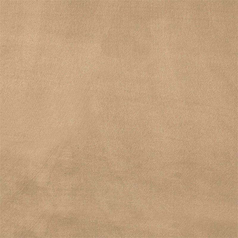 Bowery Hill Contemporary Beige Velvet Upholstered Full Fully Slatted Bed