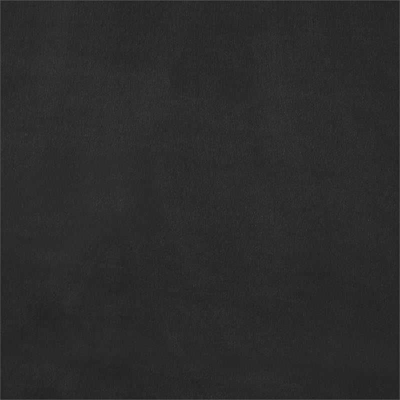 Bowery Hill Contemporary Black Velvet Upholstered Full Fully Slatted Bed