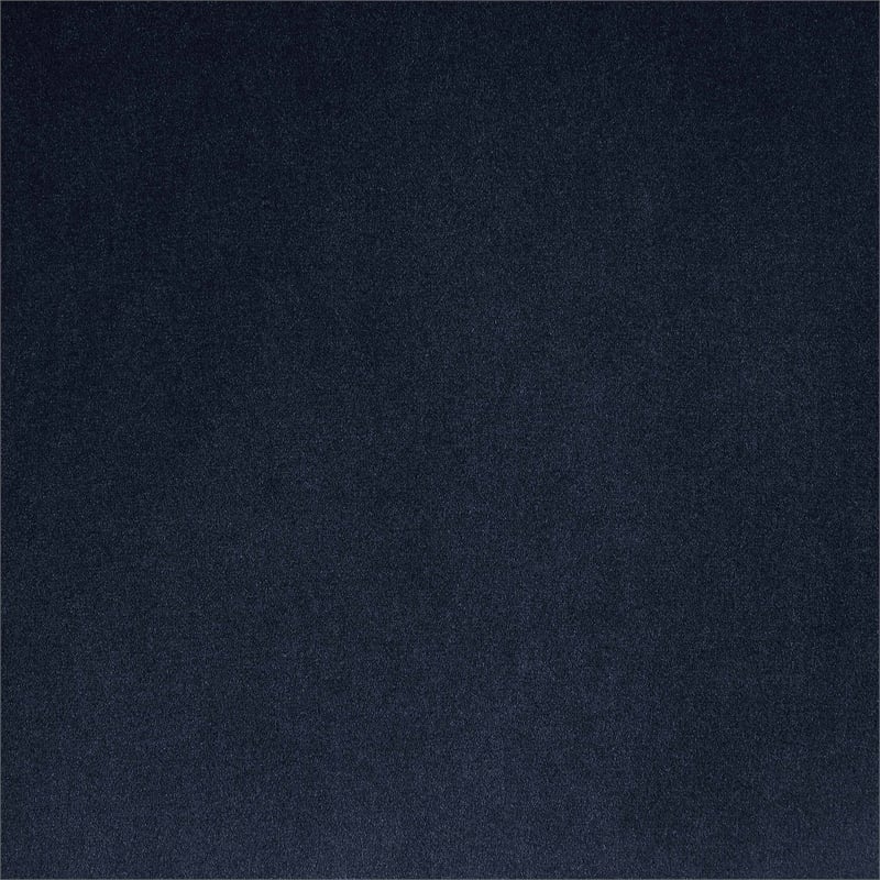 Bowery Hill Contemporary Navy Velvet Upholstered King Fully Slatted Bed