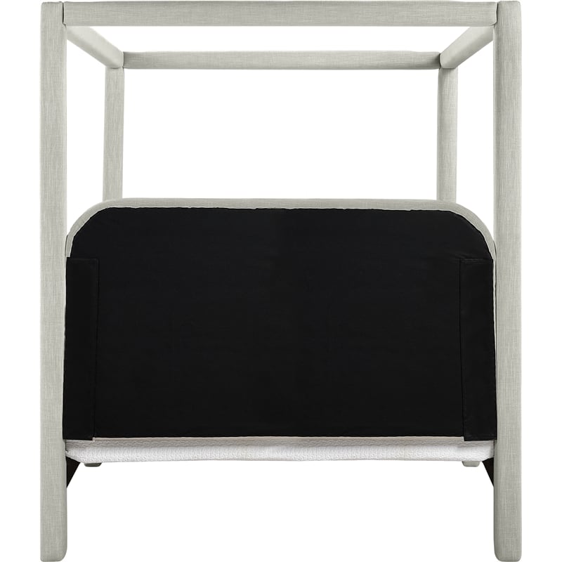Bowery Hill Contemporary Grey Linen Textured Fabric Upholstered Full Bed