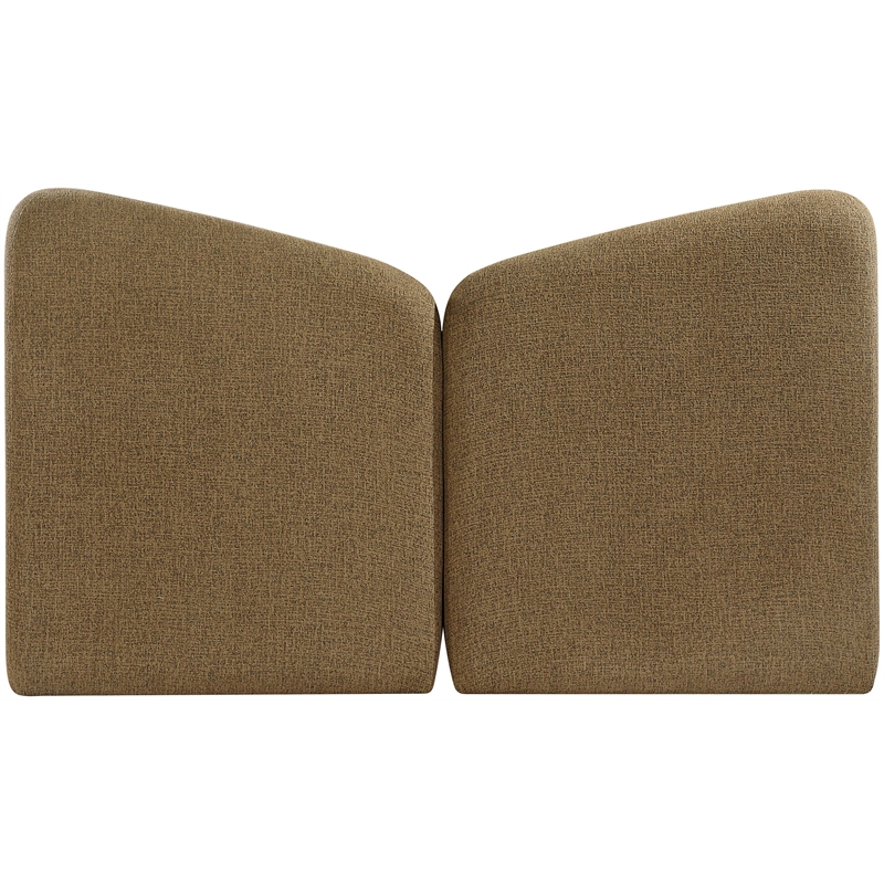 Bowery Hill Contemporary Brown Chenille Fabric Upholstered Queen Bed