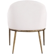 Bowery Hill Contemporary Cream Linen Textured Performance Fabric Dining AC