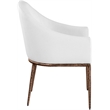Bowery Hill Contemporary White Linen Textured Performance Fabric Dining AC
