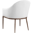 Bowery Hill Contemporary White Linen Textured Performance Fabric Dining AC