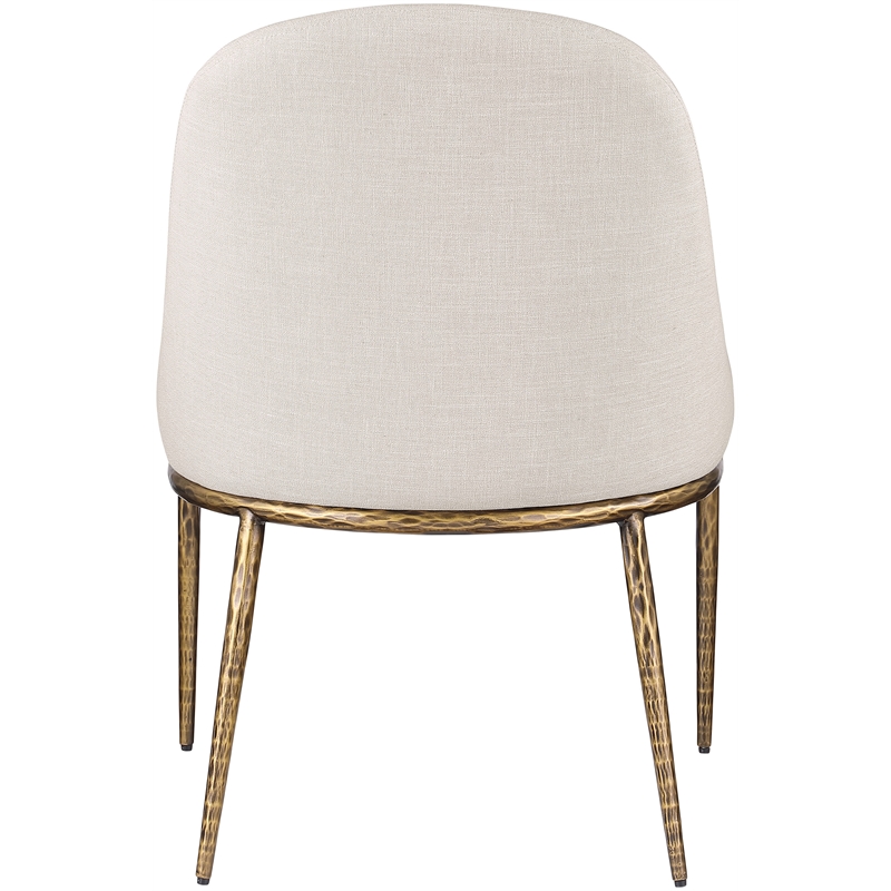 Bowery Hill Contemporary Beige Linen Textured Performance Fabric Dining SC