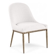 Bowery Hill Contemporary Cream Linen Textured Performance Fabric Dining SC