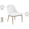 Bowery Hill Contemporary White Linen Textured Performance Fabric Dining SC