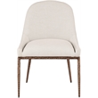 Bowery Hill Contemporary Beige Linen Textured Performance Fabric Dining SC